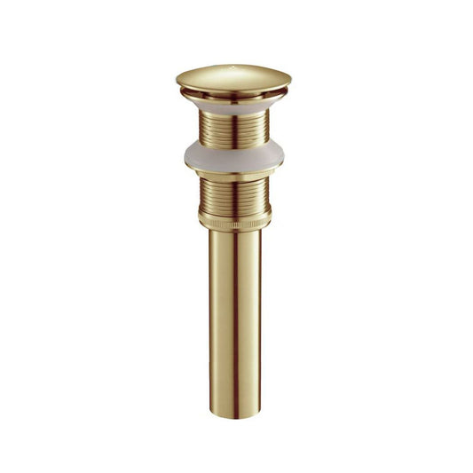 Blossom 1.25" Brushed Gold Brass Pop-Up Sink Drain Without Overflow