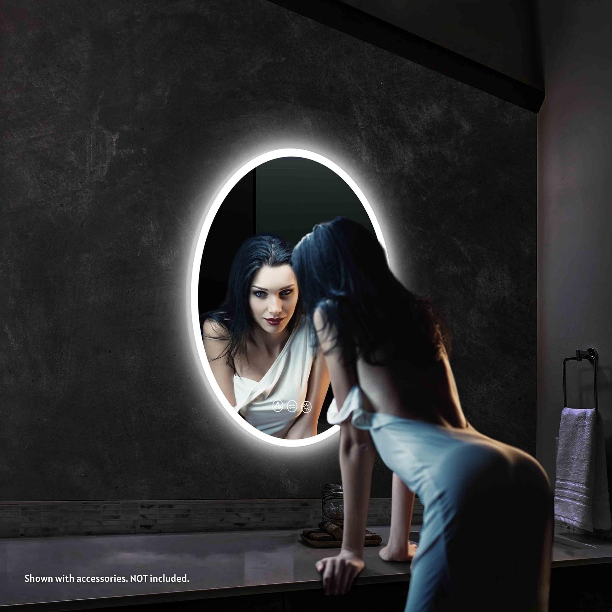 Blossom 20" x 30" Wall-Mounted Oval LED Mirror