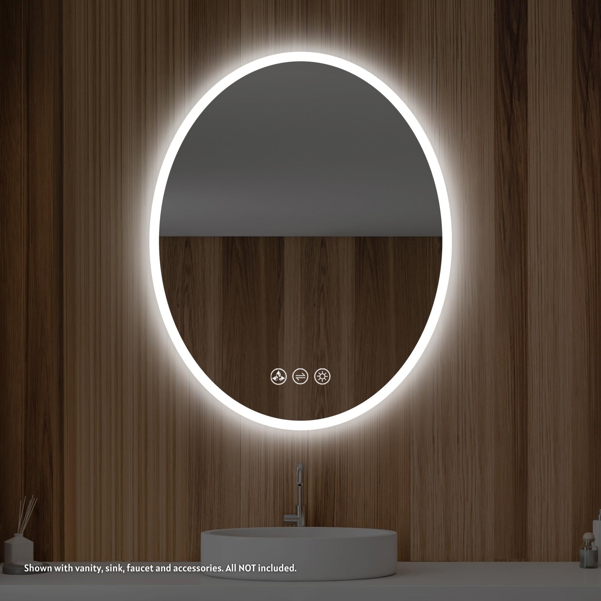 Blossom 20" x 30" Wall-Mounted Oval LED Mirror