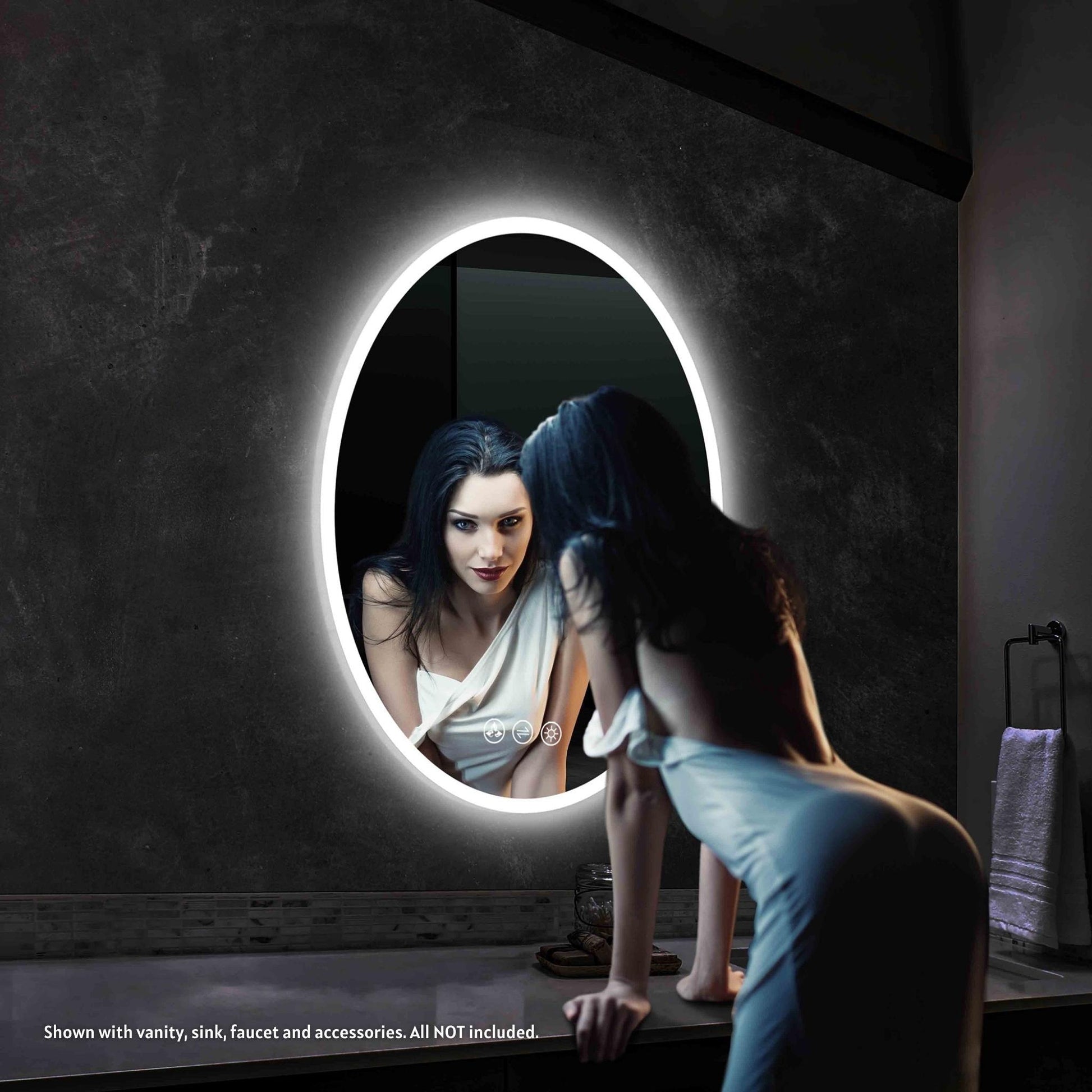 Blossom 24" x 36" Wall-Mounted Oval LED Mirror