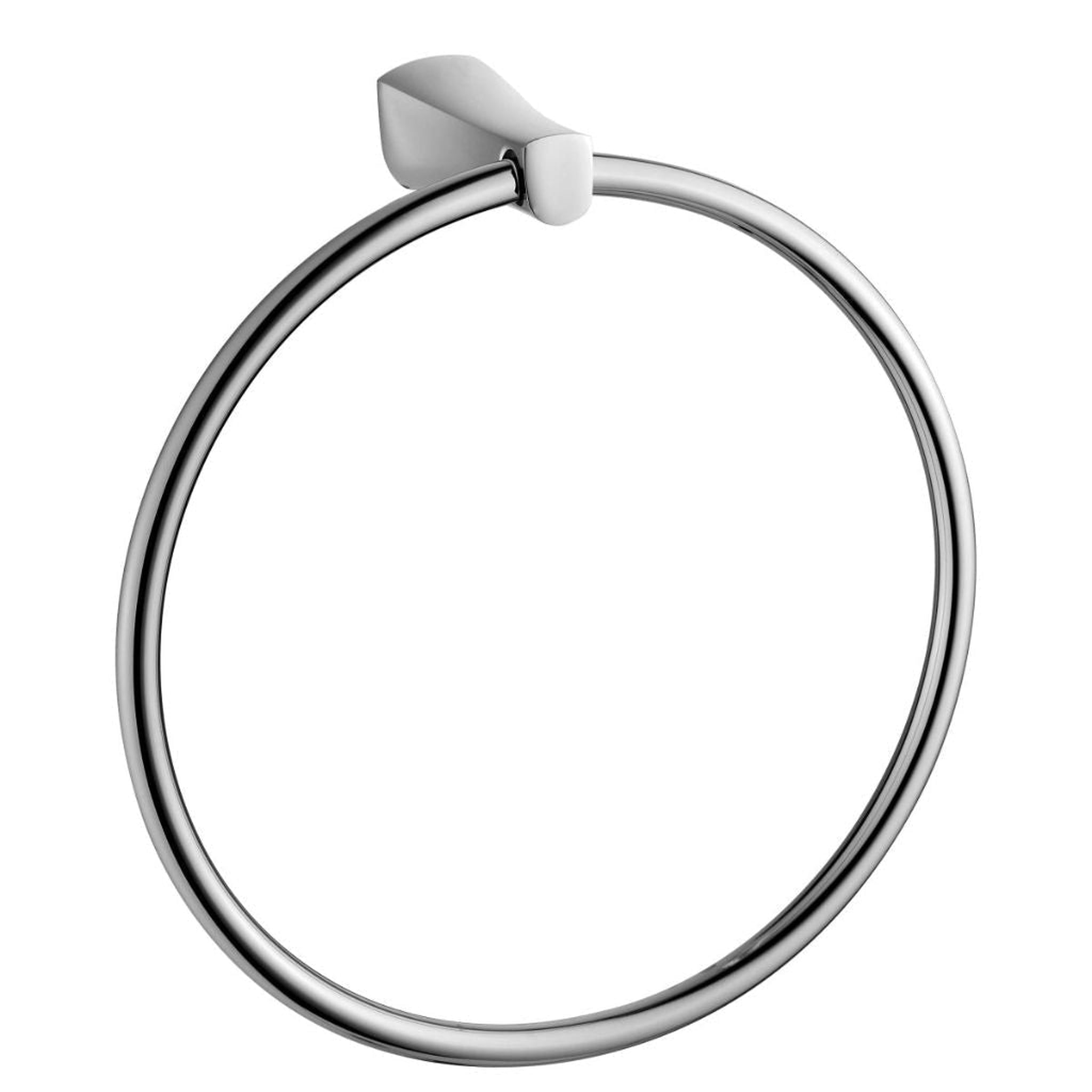 Allied Brass Foxtrot 6 x 6 Matte White Solid Brass Towel Ring