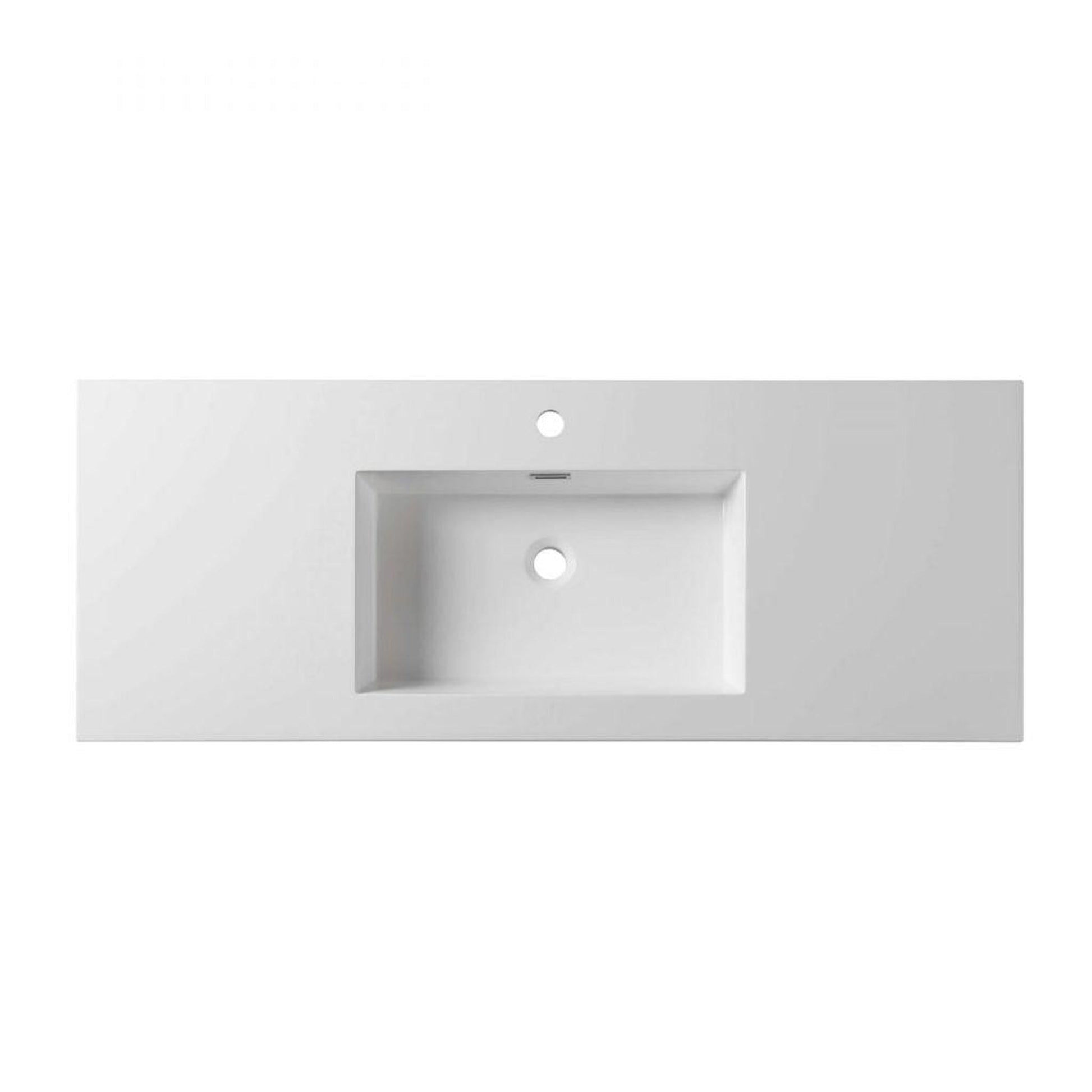 Blossom 48" x 18" White Rectangular Acrylic Vanity Top With Integrated Single Sink And Overflow