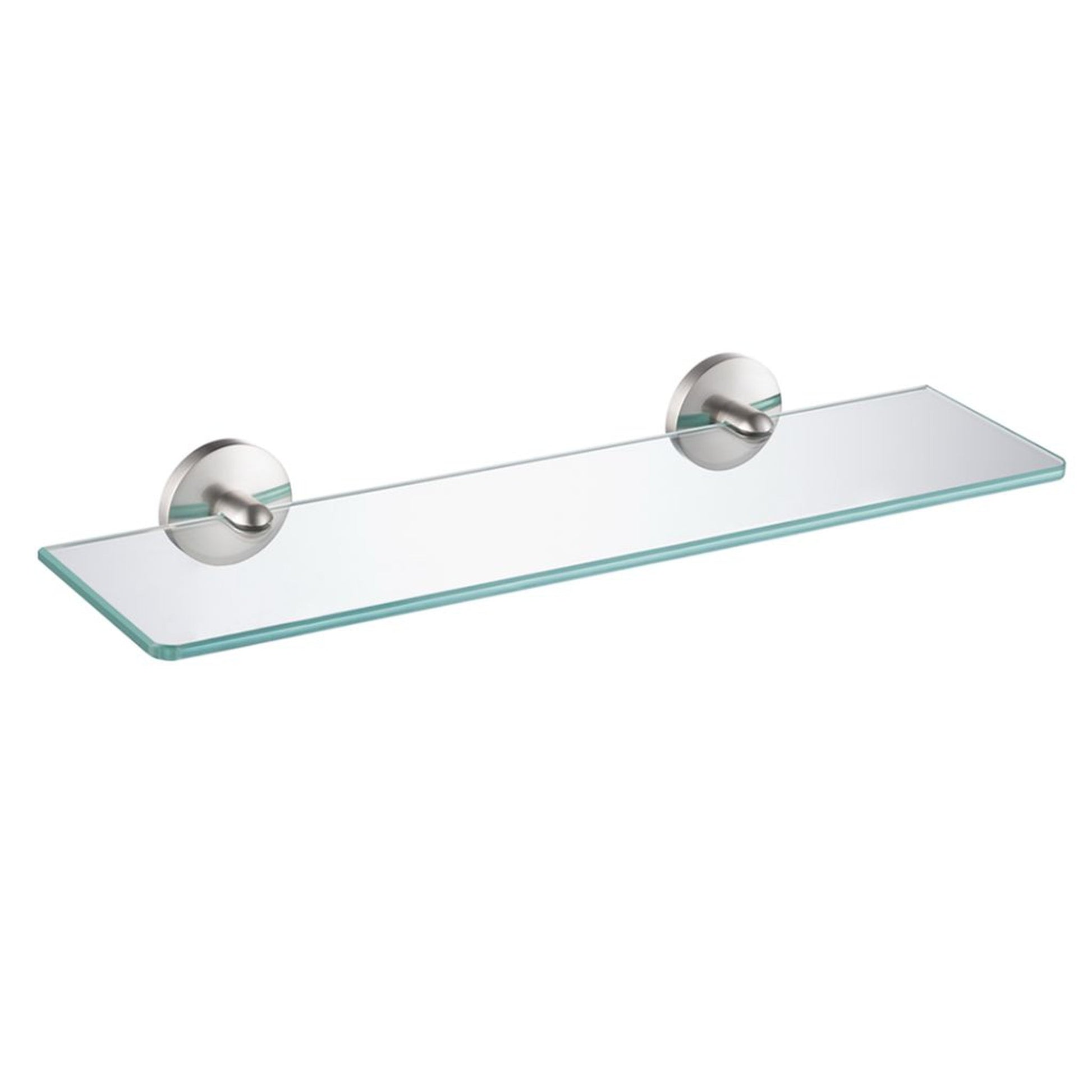 Blossom 500 Series 20" x 3" Brushed Nickel Brass Glass Shelf