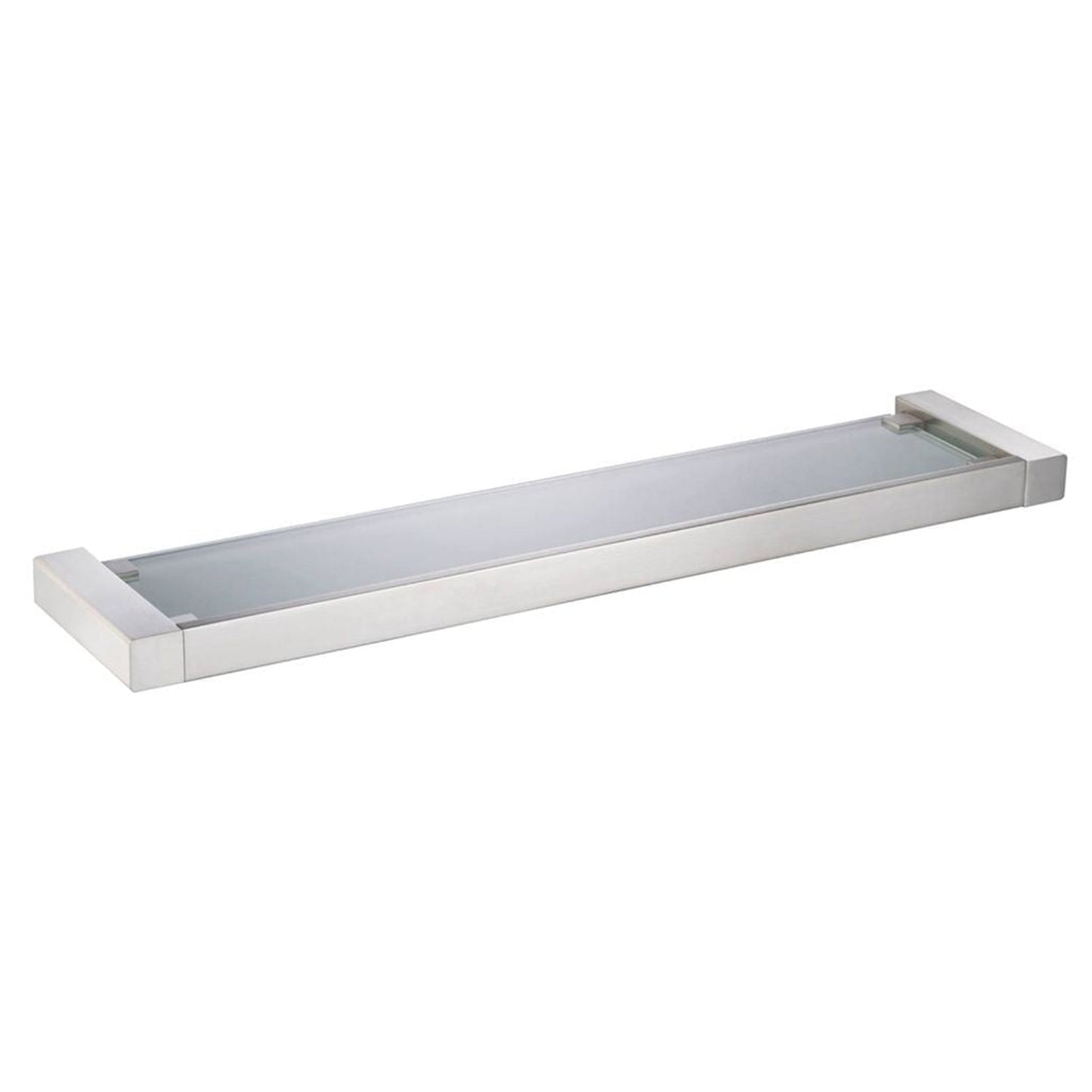 Blossom 600 Series 25" x 5" Brushed Nickel Brass Glass Shelf