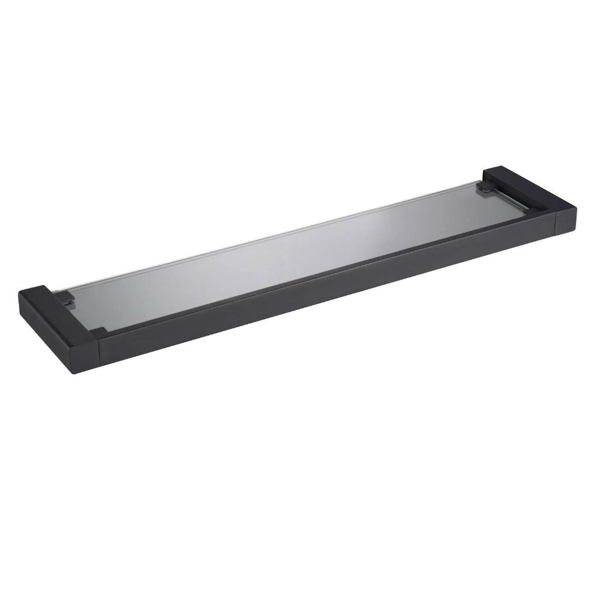 Blossom 600 Series 25" x 5" Matte Black Brass Glass Shelf