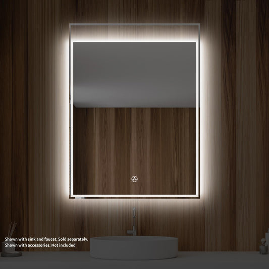 Blossom Alpha 24" x 32" Wall-Mounted Rectangle LED Illuminated Backlit Mirror
