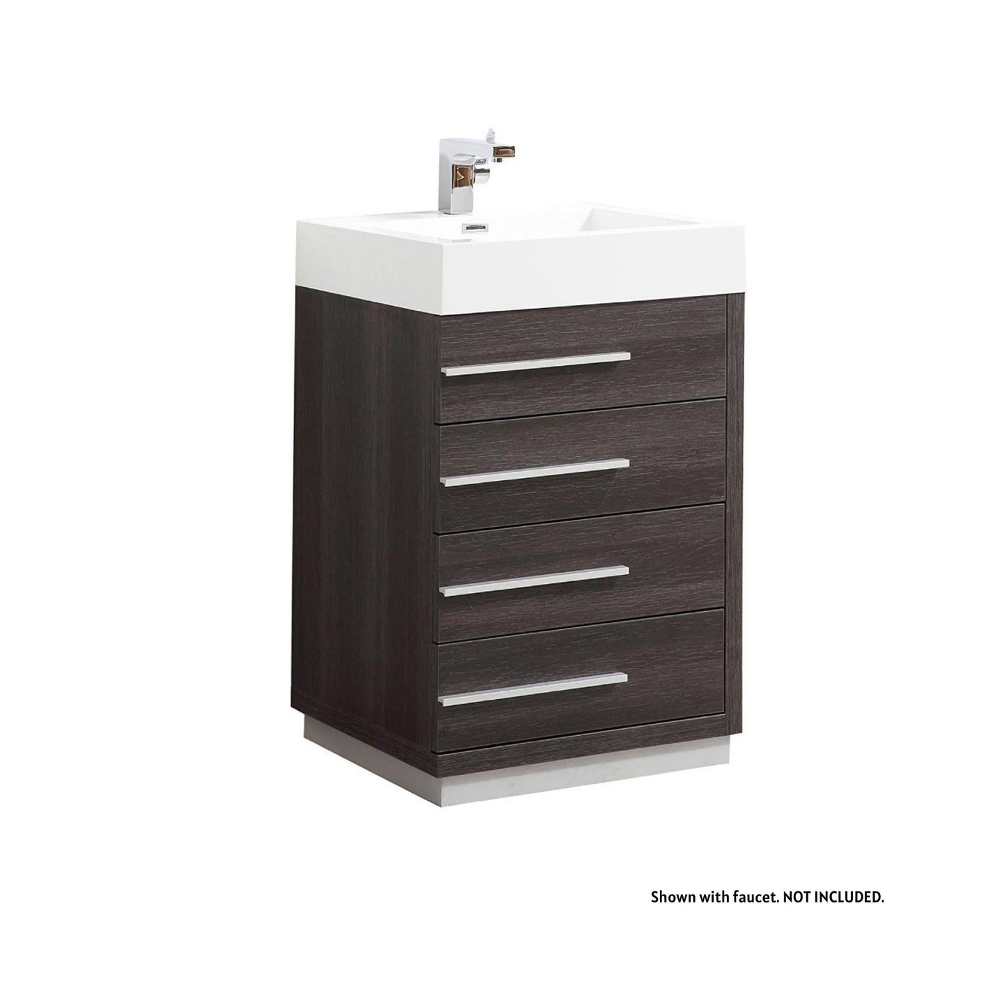 Blossom Barcelona 24" 4-Drawer Dark Oak Freestanding Vanity Base