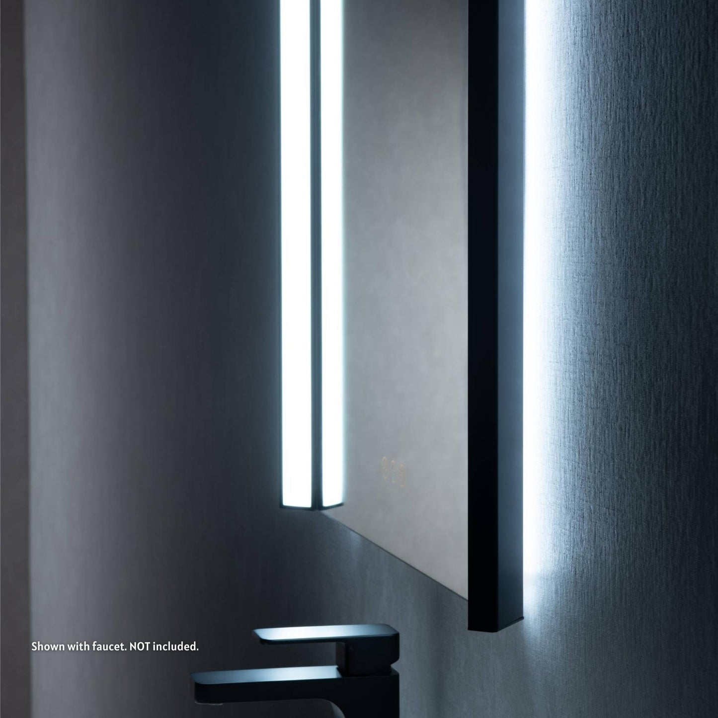 Blossom Binary 24" x 32" Matte Black Wall-Mounted Rectangle LED Mirror