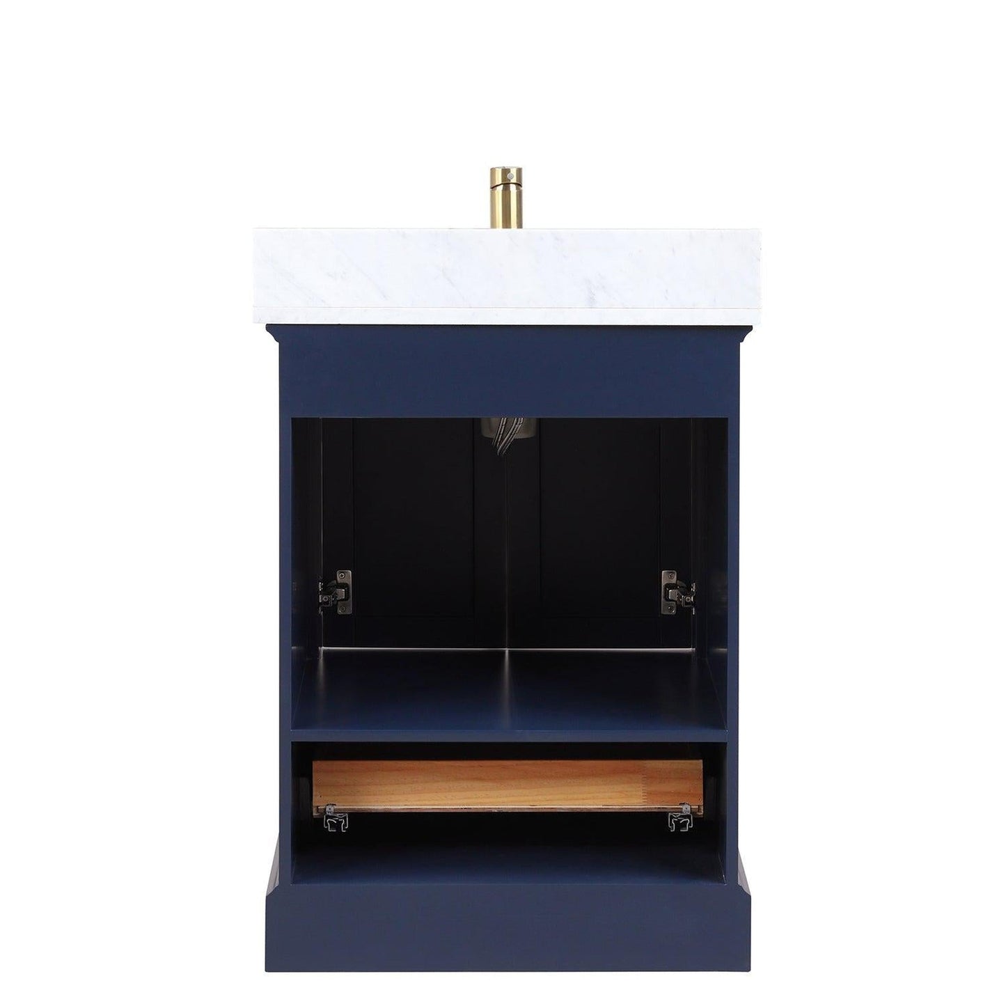Blossom Copenhagen 24" 2-Door 1-Drawer Navy Blue Freestanding Solid Wood Single Vanity Base