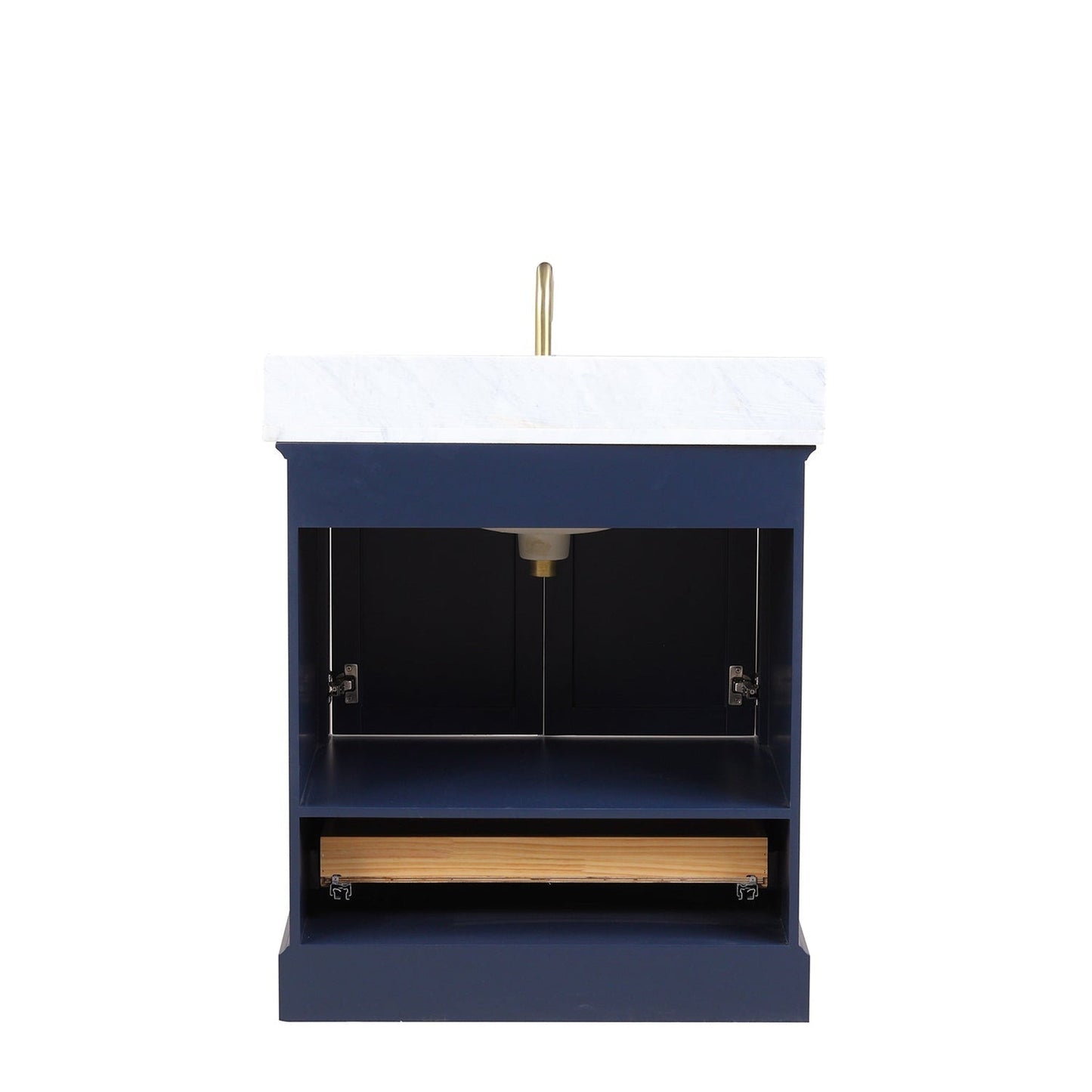 Blossom Copenhagen 30" 2-Door 1-Drawer Navy Blue Freestanding Solid Wood Single Vanity Base