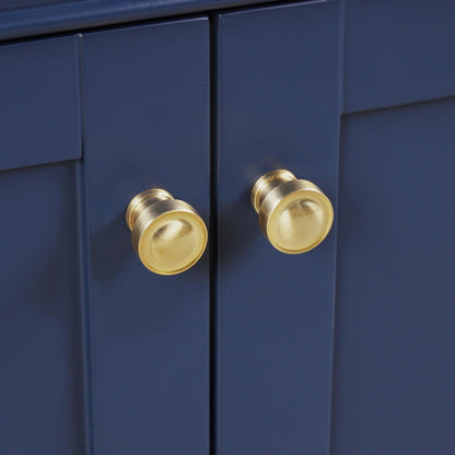 Blossom Copenhagen 36" 2-Door 5-Drawer Navy Blue Freestanding Solid Wood Single Vanity Base