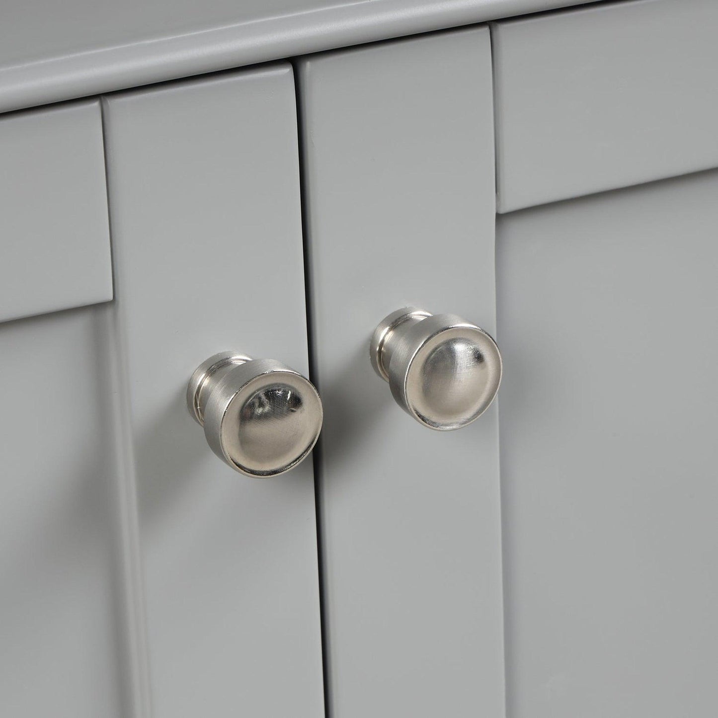 Blossom Copenhagen 48" 2-Door 9-Drawer Metal Gray Freestanding Solid Wood Double Vanity Base