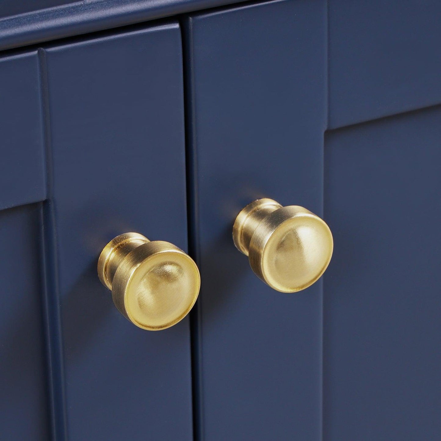 Blossom Copenhagen 48" 2-Door 9-Drawer Navy Blue Freestanding Solid Wood Double Vanity Base