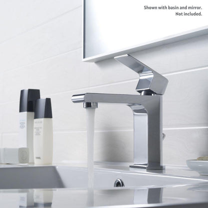 Blossom Diamond Series Jubilee 5" x 7" Chrome Lever Handle Bathroom Sink Single Hole Faucet