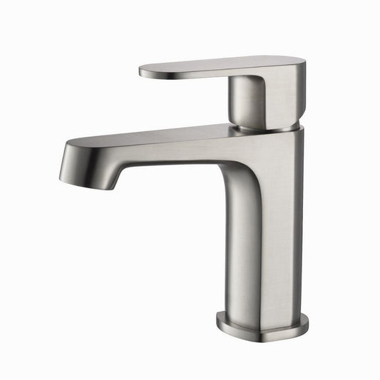Blossom Diamond Series Sancy 5" x 6" Brushed Nickel Lever Handle Bathroom Sink Single Hole Faucet