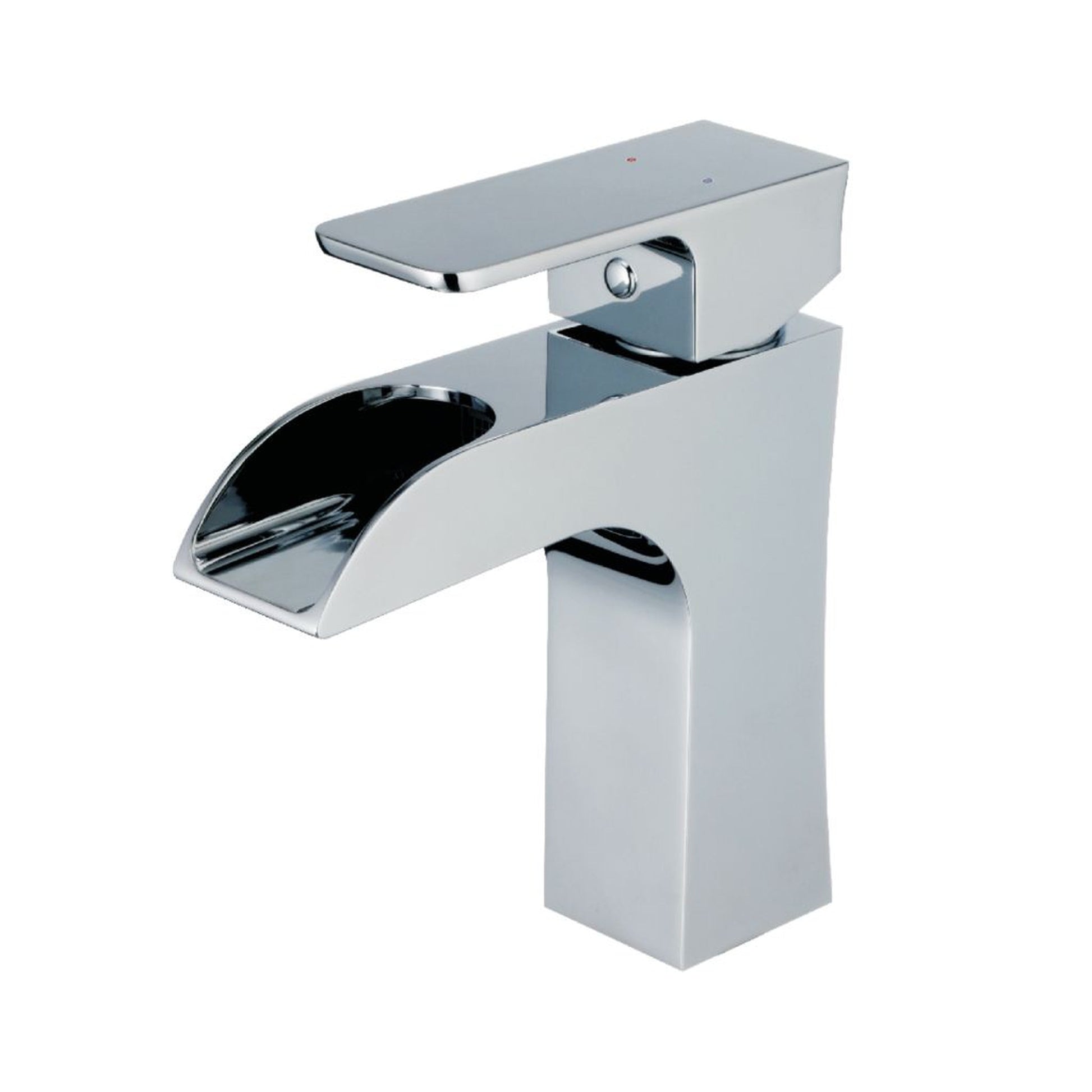 Blossom F01 103 5" x 7" Chrome Lever Handle Bathroom Sink Single Hole Faucet