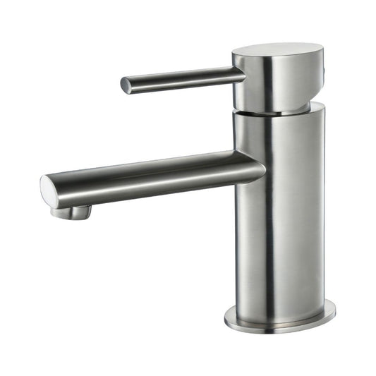 Blossom F01 113 5" x 7" Brushed Nickel Lever Handle Bathroom Sink Single Hole Faucet