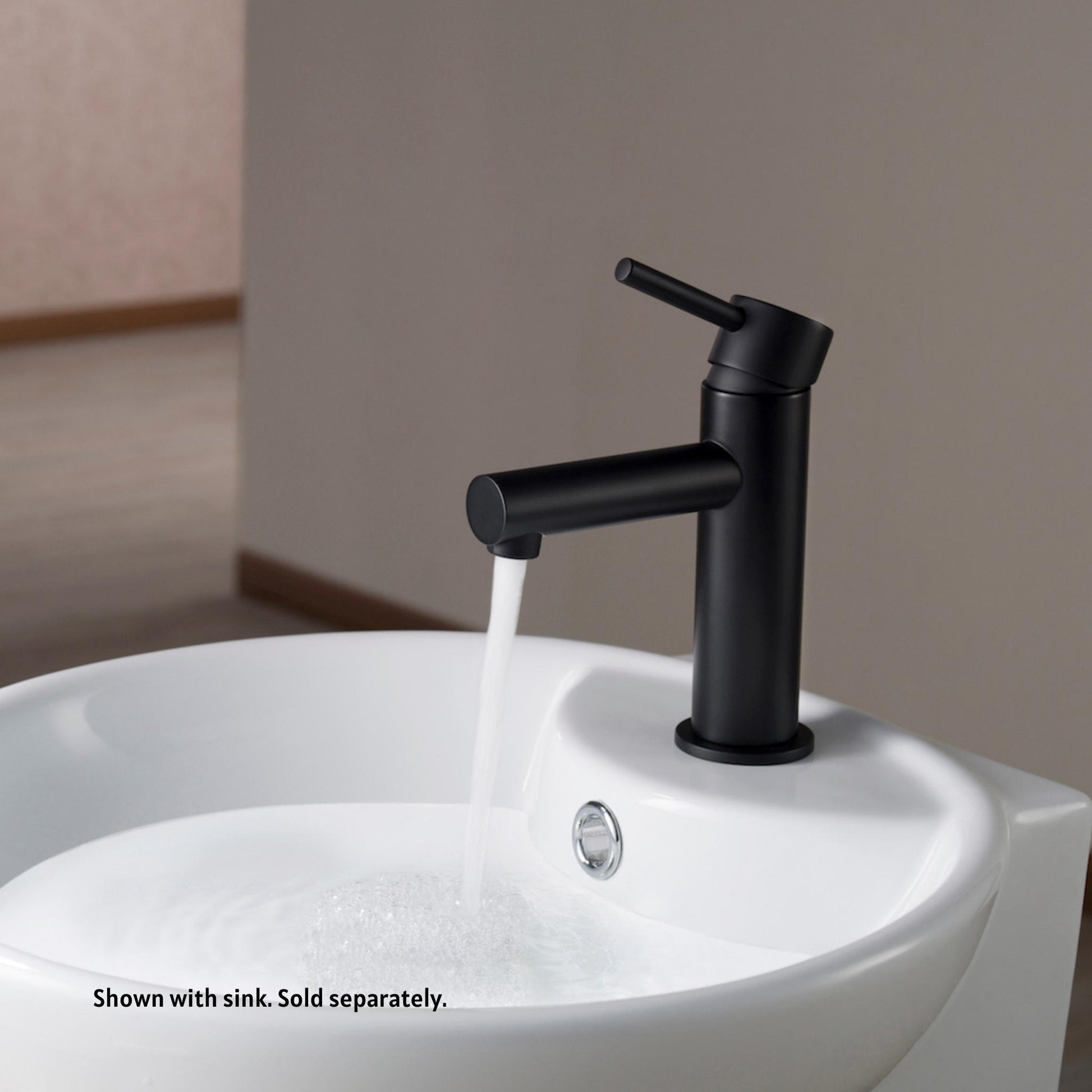 Blossom F01 116 4" x 7" Matte Black Lever Handle Bathroom Sink Single Hole Faucet