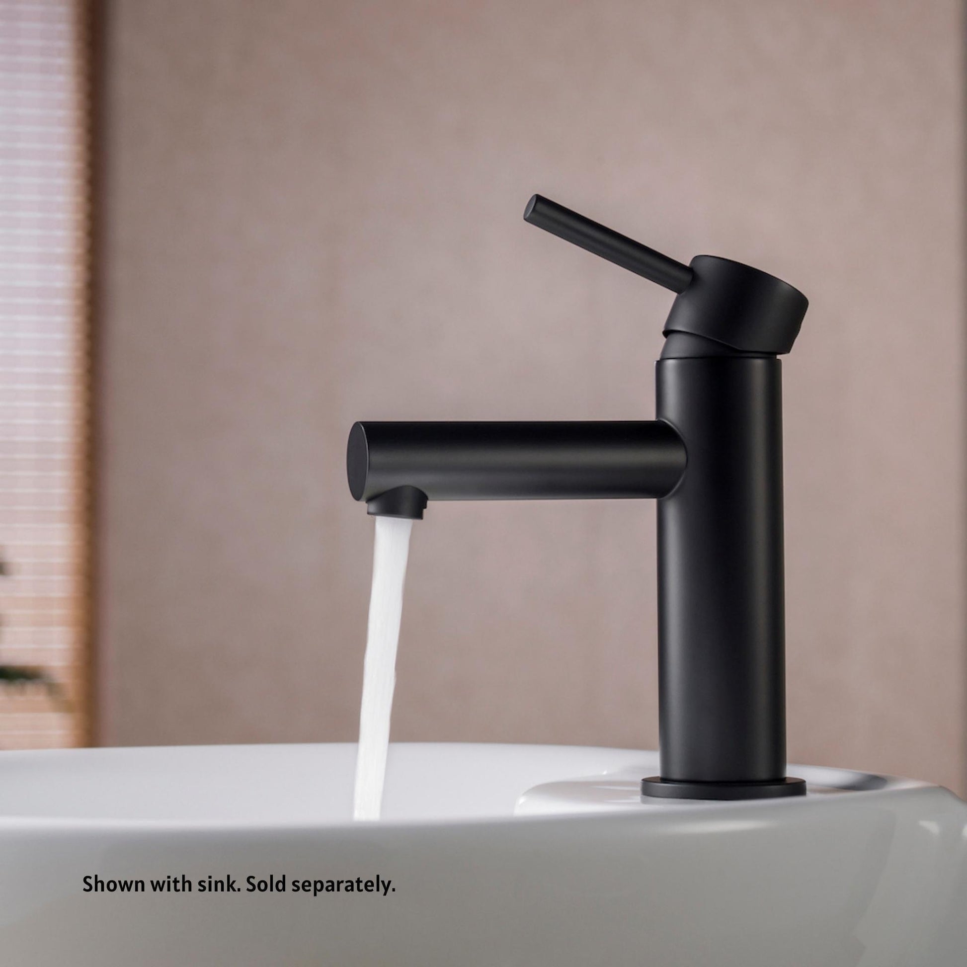 Blossom F01 116 4" x 7" Matte Black Lever Handle Bathroom Sink Single Hole Faucet