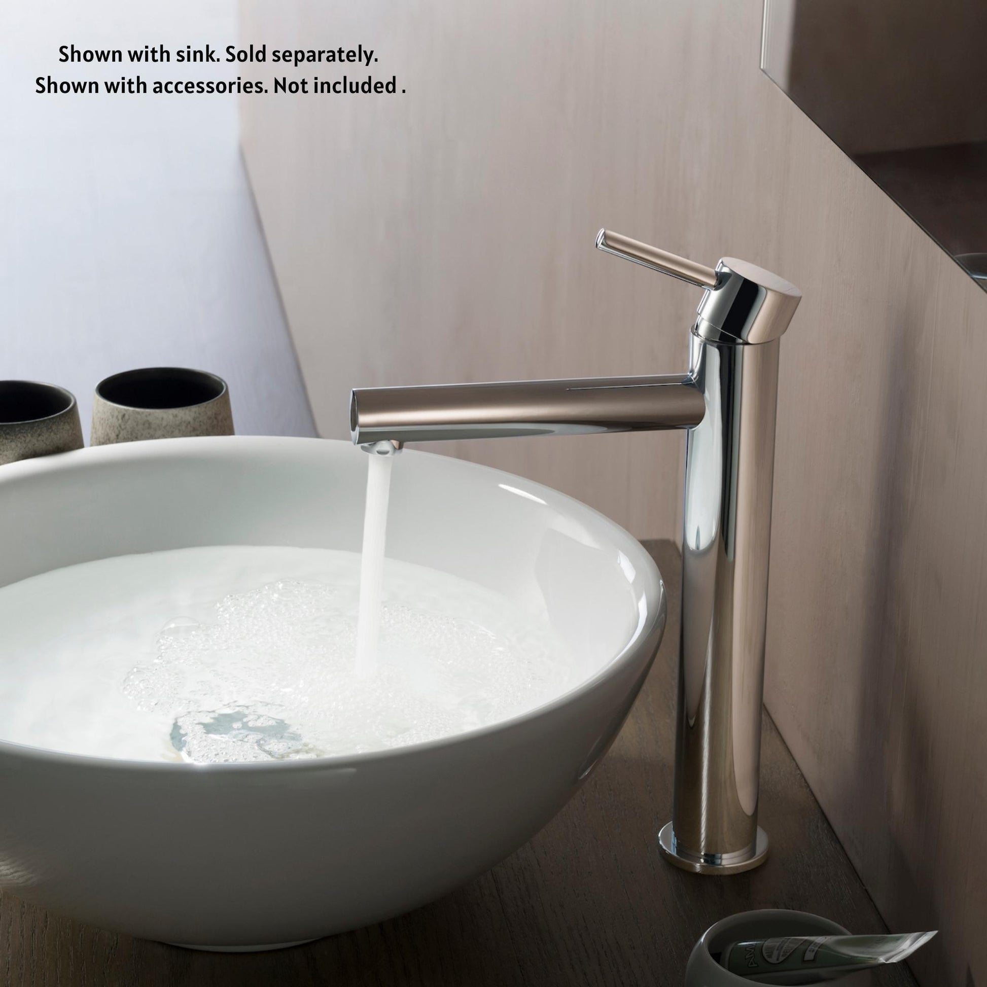 Blossom F01 117 7" x 12" Chrome Lever Handle Bathroom Sink Single Hole Faucet