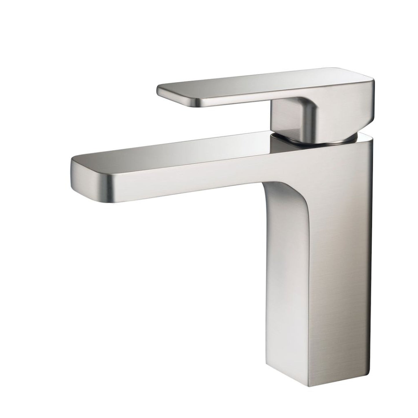 Blossom F01 118 5" x 6" Brushed Nickel Lever Handle Bathroom Sink Single Hole Faucet