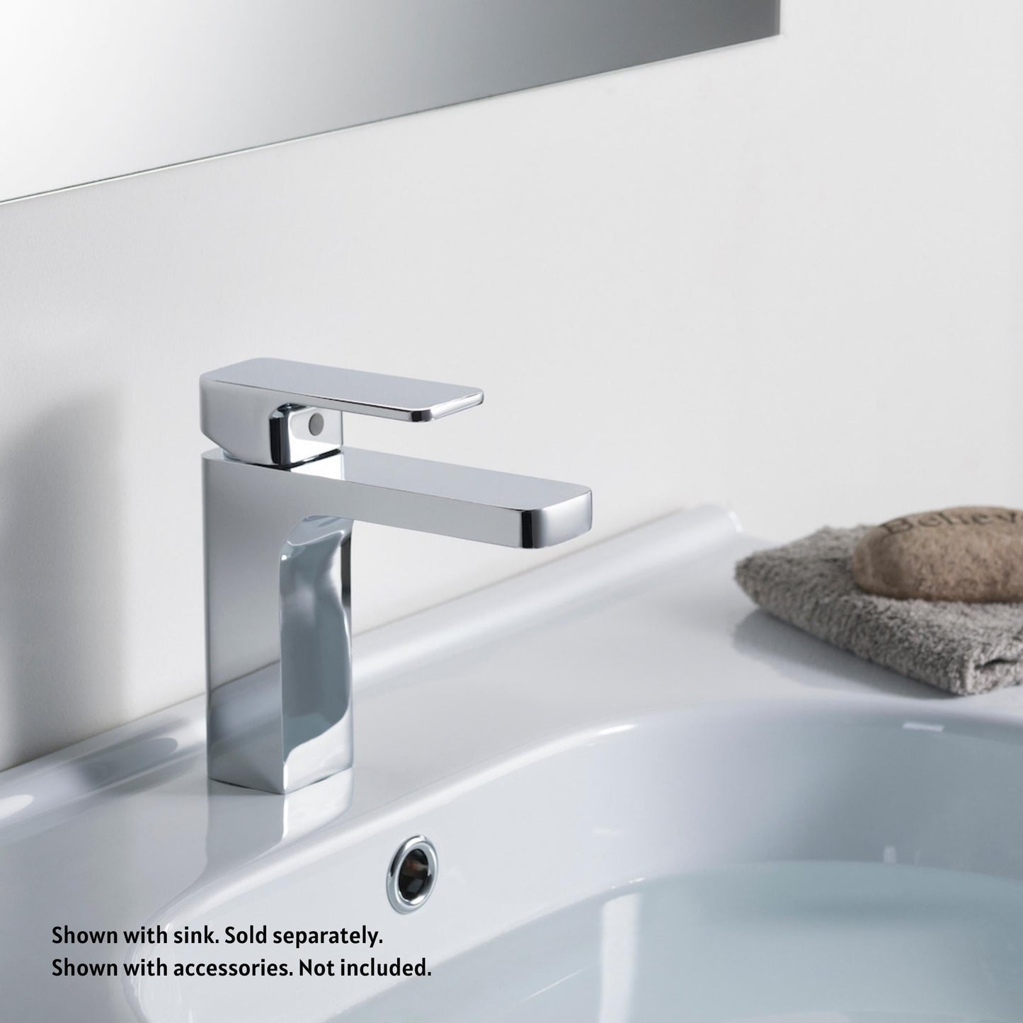 Blossom F01 118 5" x 6" Chrome Lever Handle Bathroom Sink Single Hole Faucet