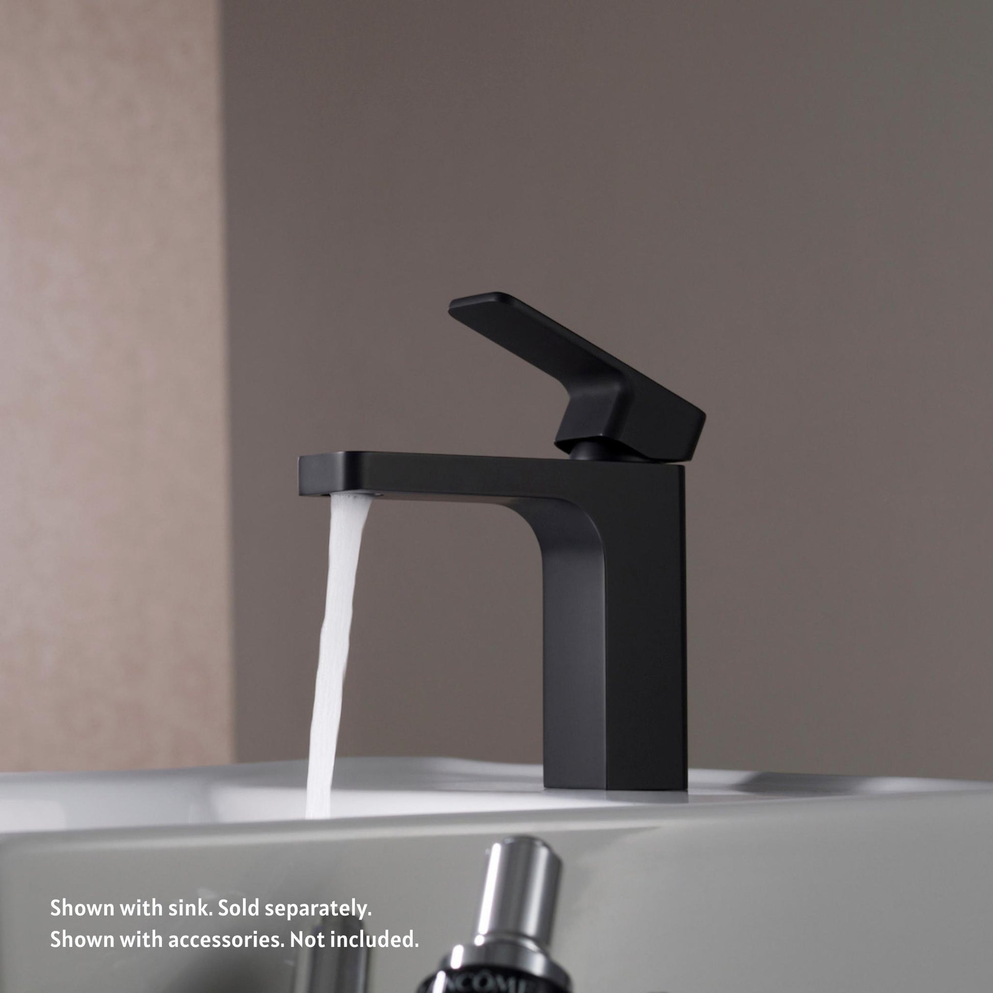 Blossom F01 118 5" x 6" Matte Black Lever Handle Bathroom Sink Single Hole Faucet