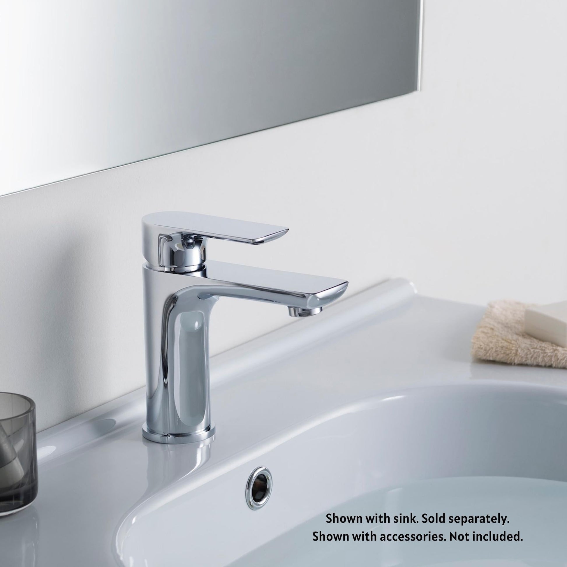 Blossom F01 120 4" x 6" Chrome Lever Handle Bathroom Sink Single Hole Faucet