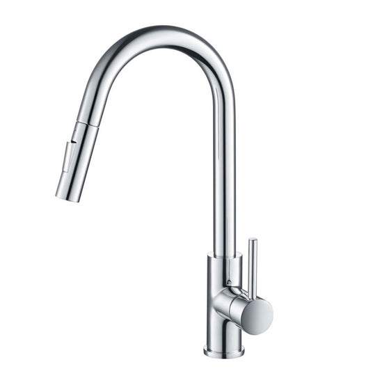 Blossom F01 206 9" x 17" Chrome Single Lever Handle Pull Down Kitchen Faucet