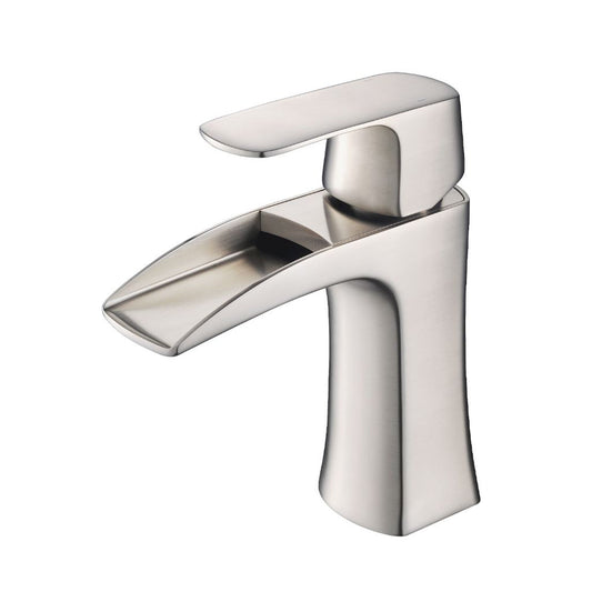 Blossom F01 301 5" x 7" Brushed Nickel Lever Handle Bathroom Sink Single Hole Faucet