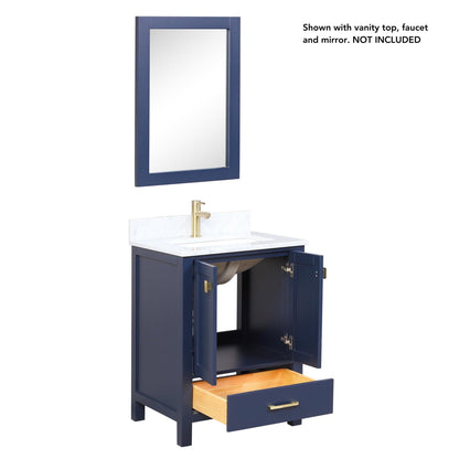 Blossom Geneva 24" 2-Door 1-Drawer Navy Blue Freestanding Solid Wood Single Vanity Base