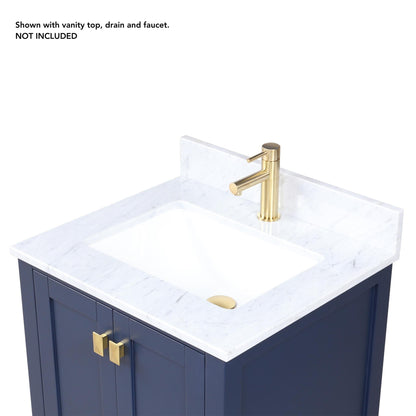 Blossom Geneva 24" 2-Door 1-Drawer Navy Blue Freestanding Solid Wood Single Vanity Base