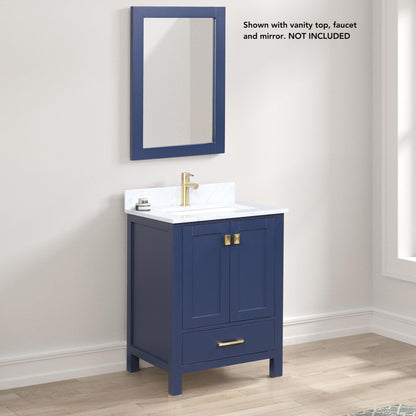 Blossom Geneva 24" 2-Door 1-Drawer Navy Blue Freestanding Solid Wood Single Vanity Base