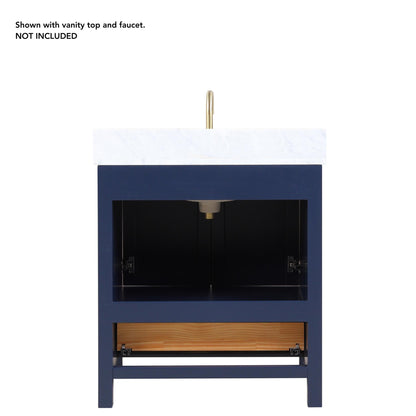 Blossom Geneva 30" 2-Door 1-Drawer Navy Blue Freestanding Solid Wood Single Vanity Base