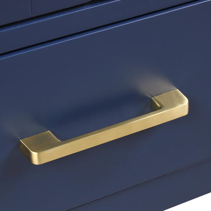 Blossom Geneva 36" 2-Door 5-Drawer Navy Blue Freestanding Solid Wood Single Vanity Base