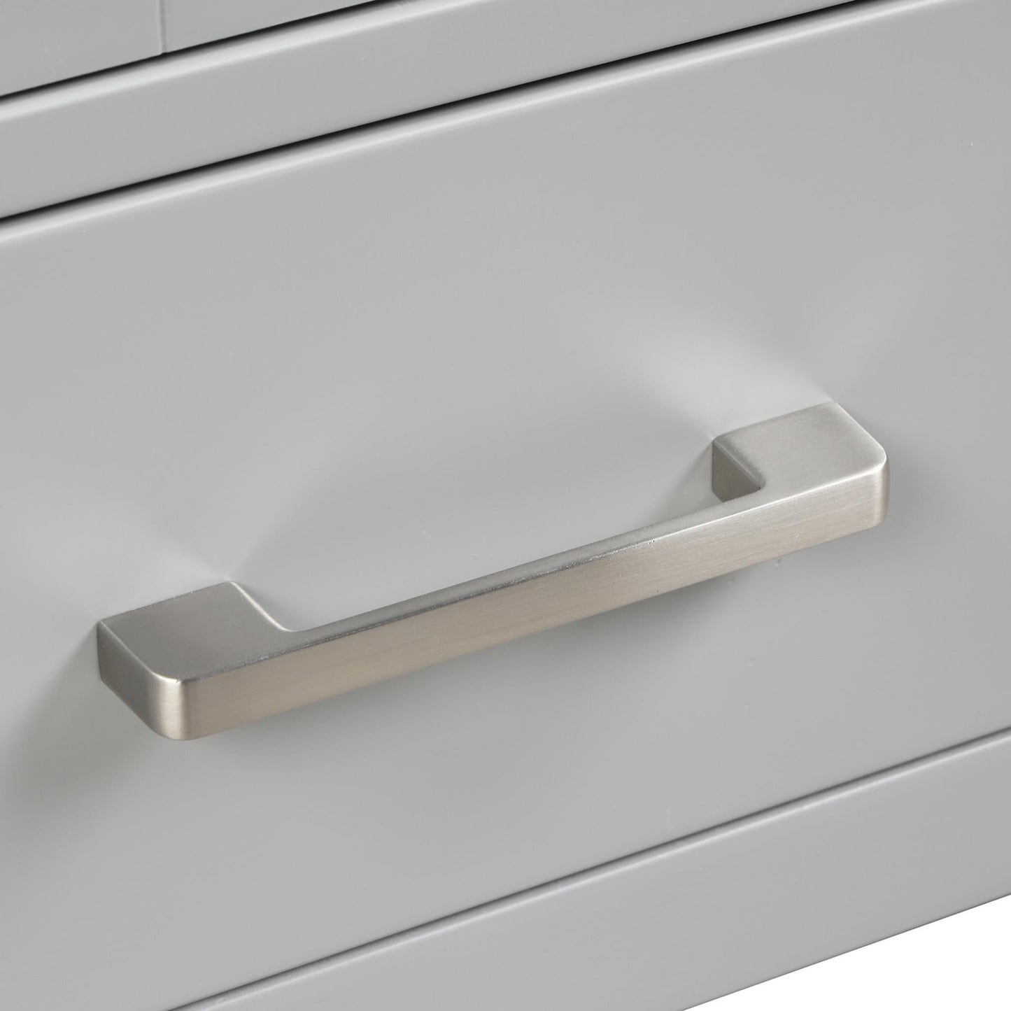Blossom Geneva 48" 2-Door 9-Drawer Metal Gray Freestanding Solid Wood Double Vanity Base