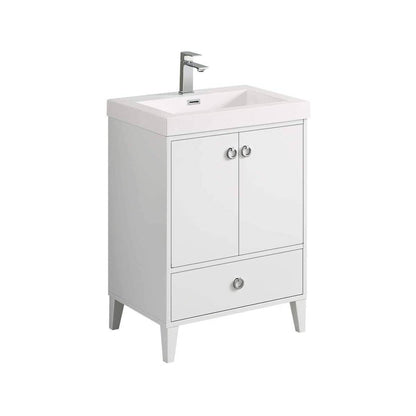 Blossom Lyon 24" 2-Door 1-Drawer Matte White Freestanding Vanity Base