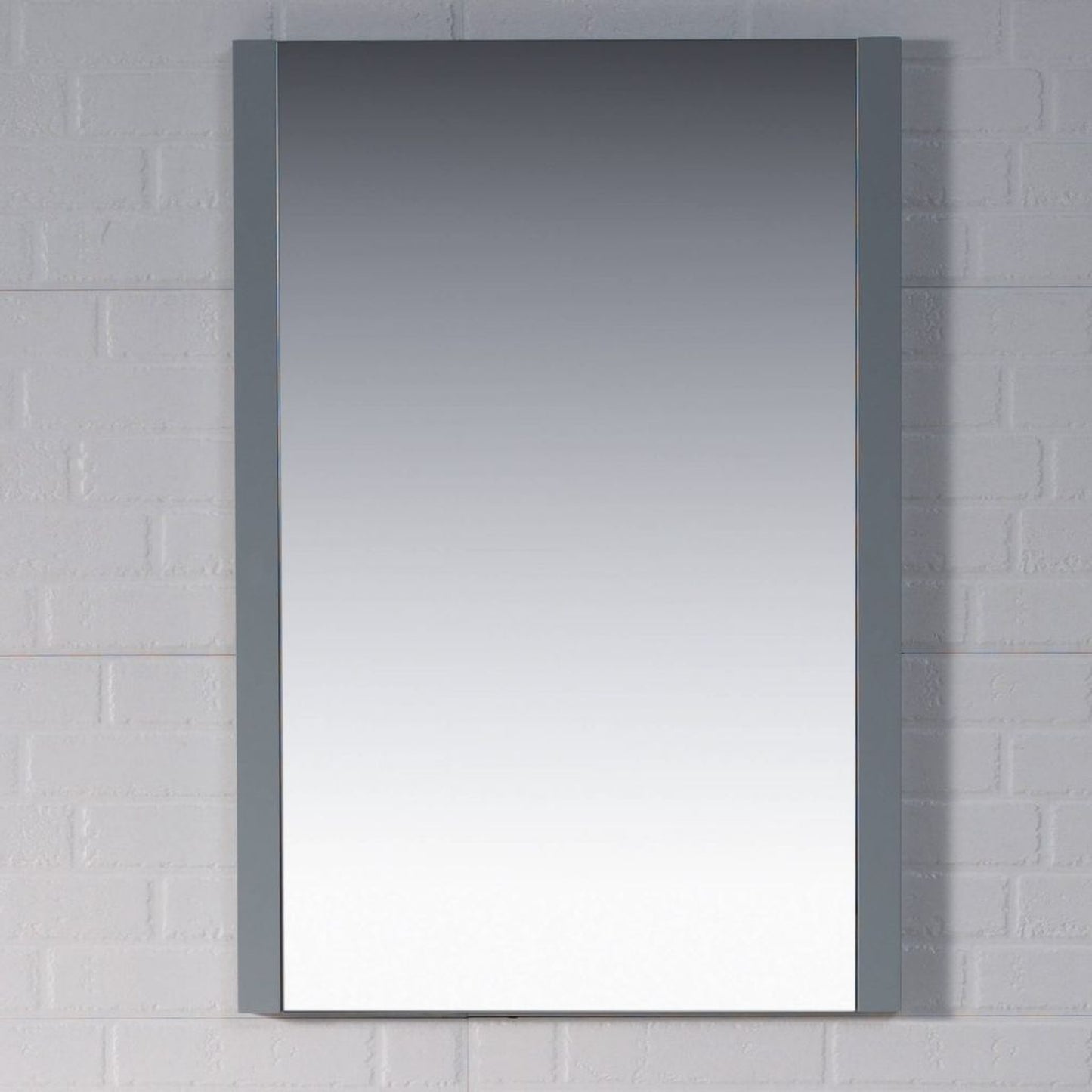 Blossom Monaco 24" x 32" Metal Gray Wall-Mounted Rectangle Mirror