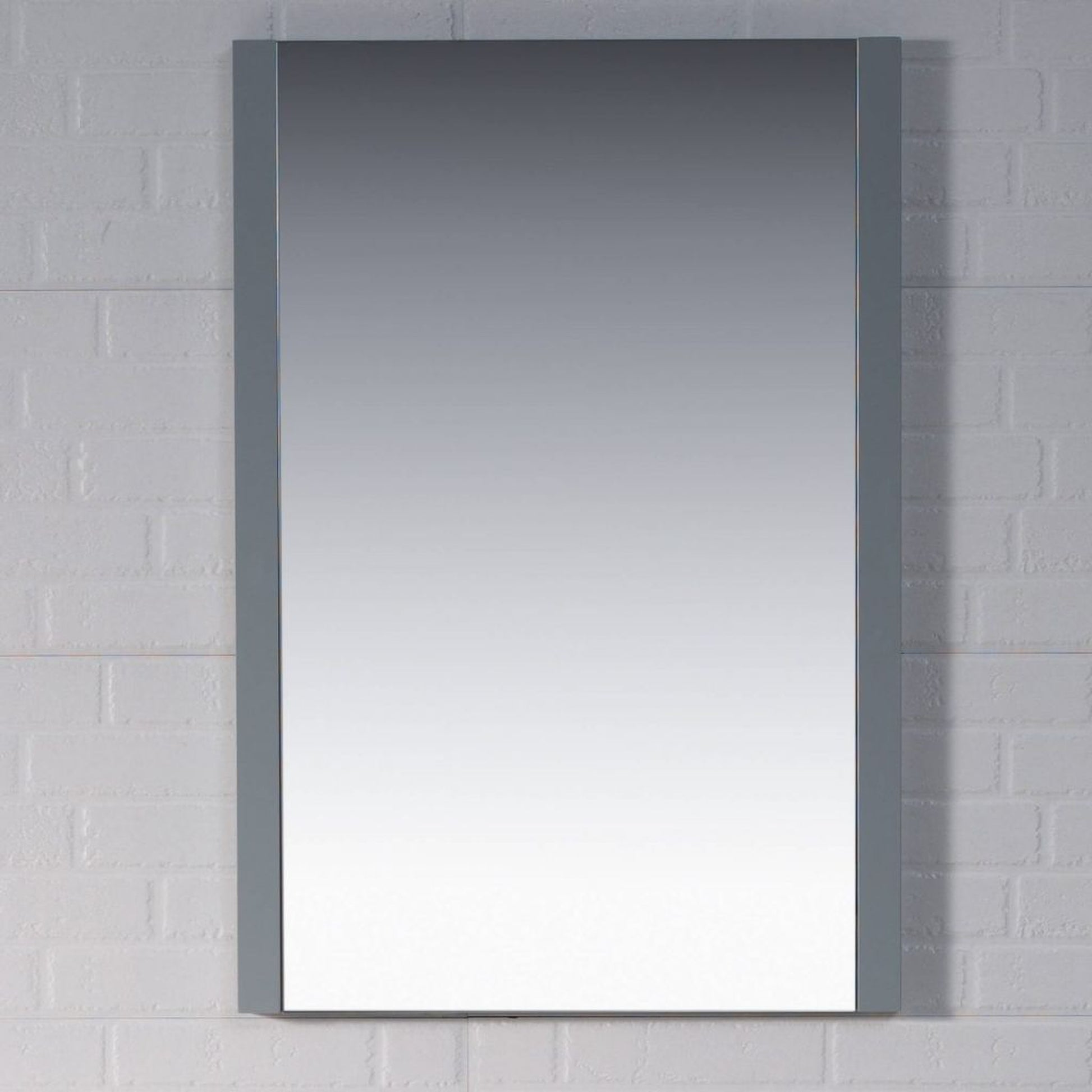 Blossom Naples 18" x 32" Charcoal Gray Wall-Mounted Rectangle Mirror