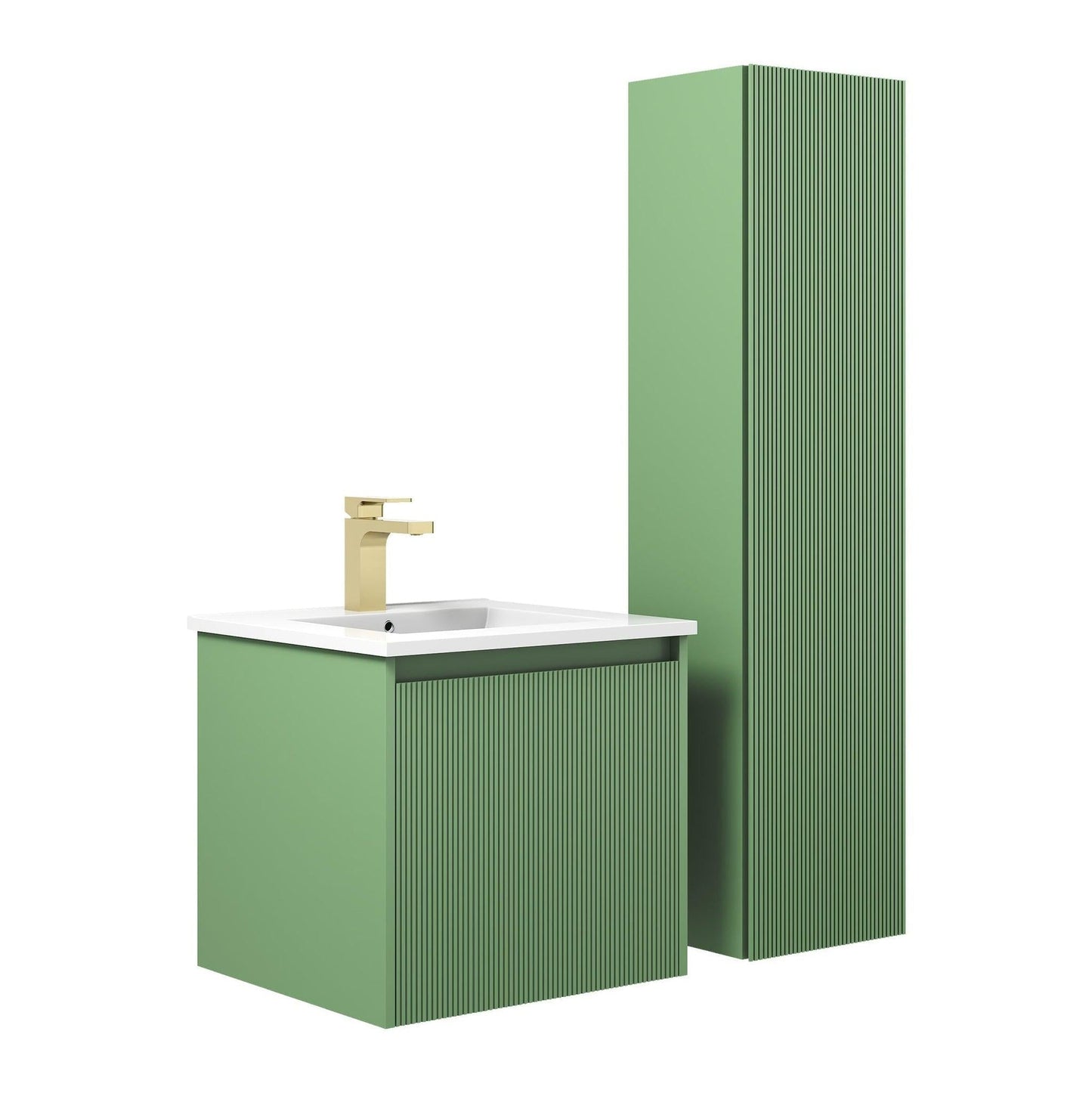 Blossom Positano 20" 1-Drawer Aventurine Green Wall-Mounted Single Vanity Base