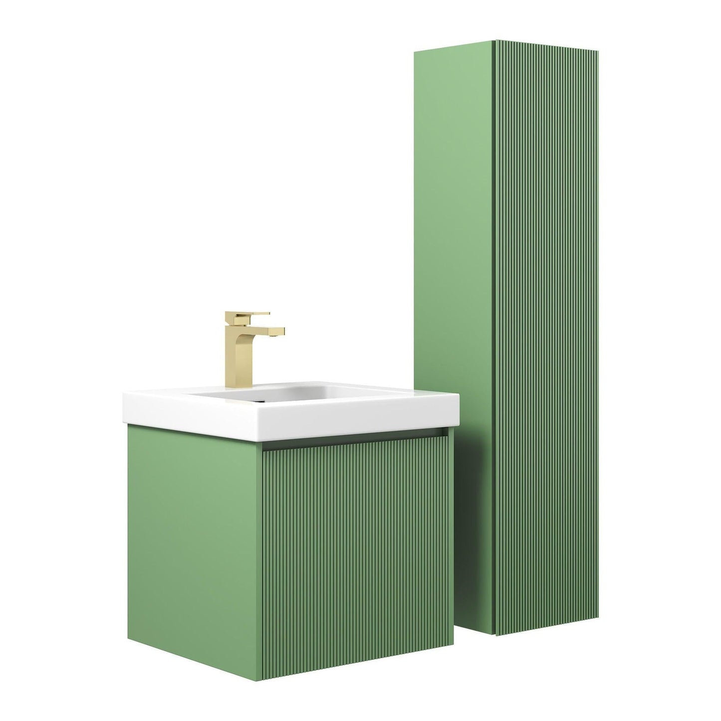 Blossom Positano 20" 1-Drawer Aventurine Green Wall-Mounted Single Vanity Base