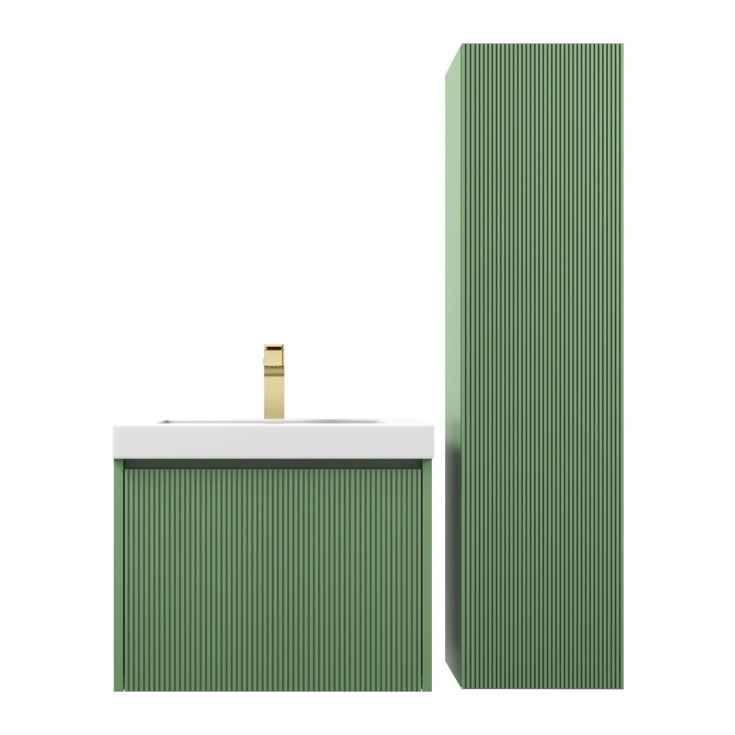 Blossom Positano 24" 1-Drawer Aventurine Green Wall-Mounted Single Vanity Base