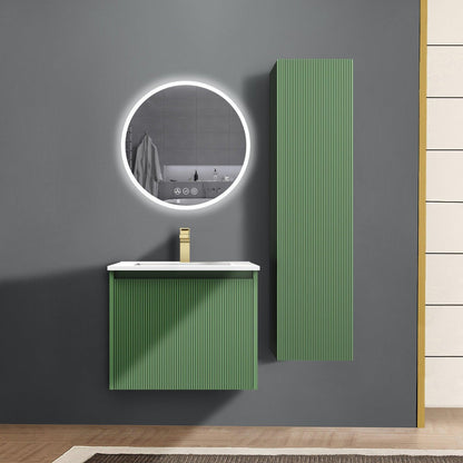 Blossom Positano 24" 1-Drawer Aventurine Green Wall-Mounted Single Vanity Base