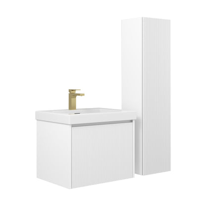 Blossom Positano 24" 1-Drawer Matte White Wall-Mounted Single Vanity Base