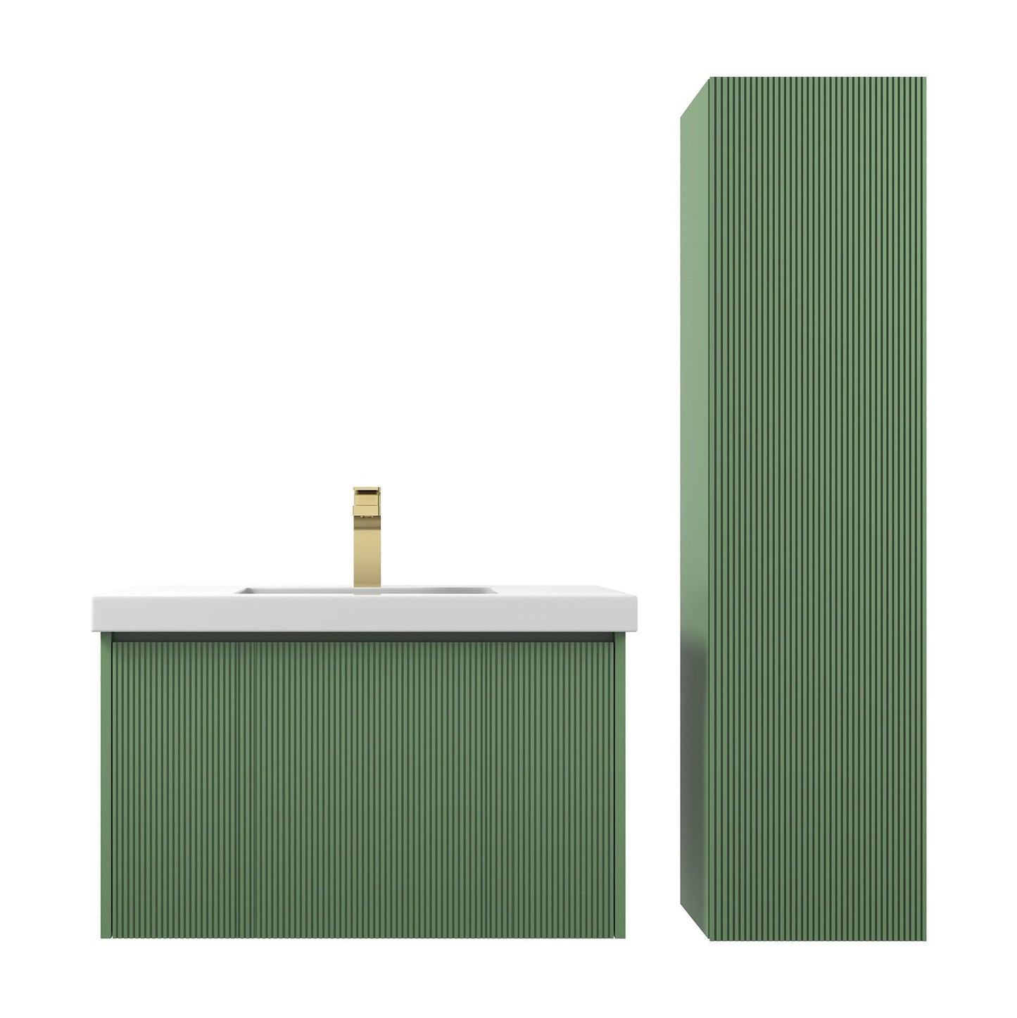 Blossom Positano 30" 1-Drawer Aventurine Green Wall-Mounted Single Vanity Base