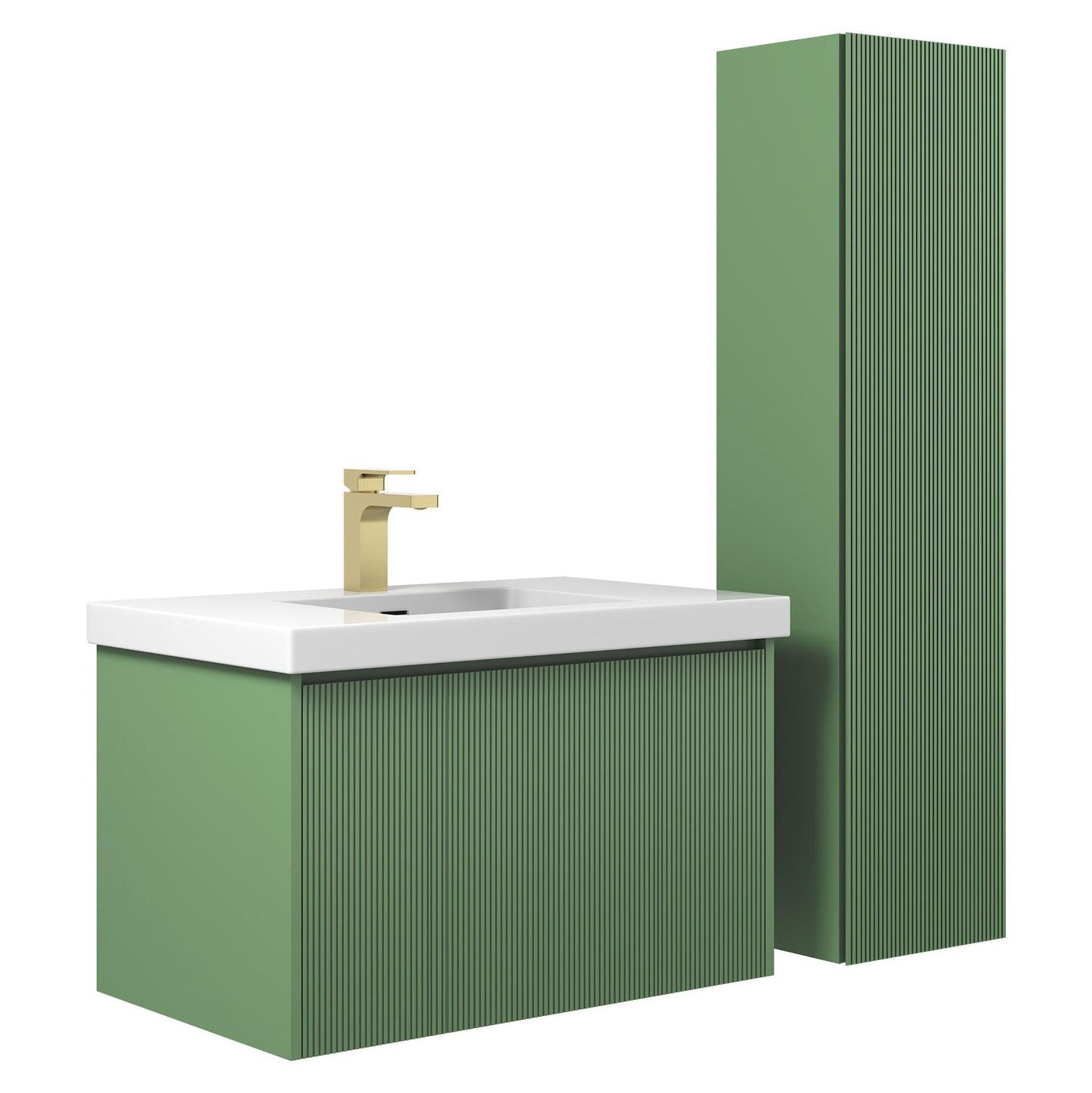 Blossom Positano 30" 1-Drawer Aventurine Green Wall-Mounted Single Vanity Base