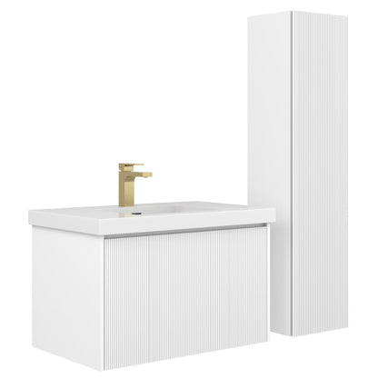 Blossom Positano 30" 1-Drawer Matte White Wall-Mounted Single Vanity Base