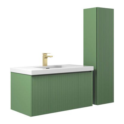 Blossom Positano 36" 1-Drawer Aventurine Green Wall-Mounted Single Vanity Base