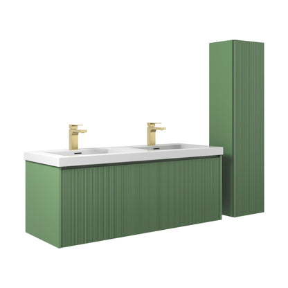 Blossom Positano 48" 1-Drawer Aventurine Green Wall-Mounted Double Vanity Base