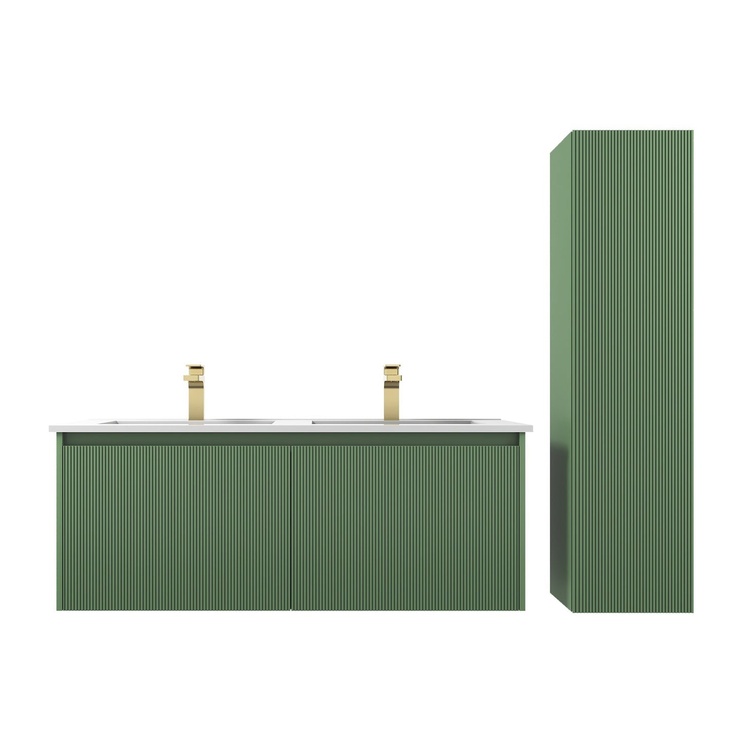 Blossom Positano 48" 1-Drawer Aventurine Green Wall-Mounted Double Vanity Base